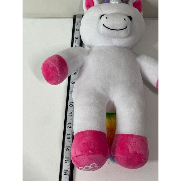 Build-A-Bear Unicorn Plush White with Rainbow Mane & Tail 16” - Picture 14 of 14